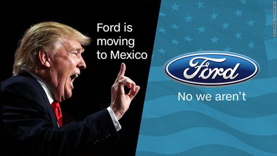 Donald Trump vs hãng xe Ford 