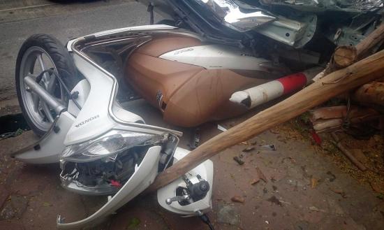 Xe Honda City gây tai nạn liên hoàn 1