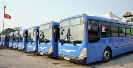 xe buýt sử dụng nhiên liệu khí ga thiên nhiên CNG