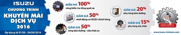  Isuzu Việt Nam giảm giá dịch vụ1