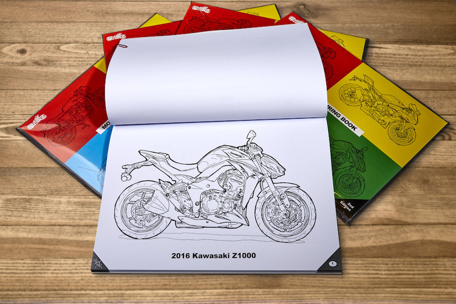 Sách tô màu mô tô – quà tặng ý nghĩa cho các biker
