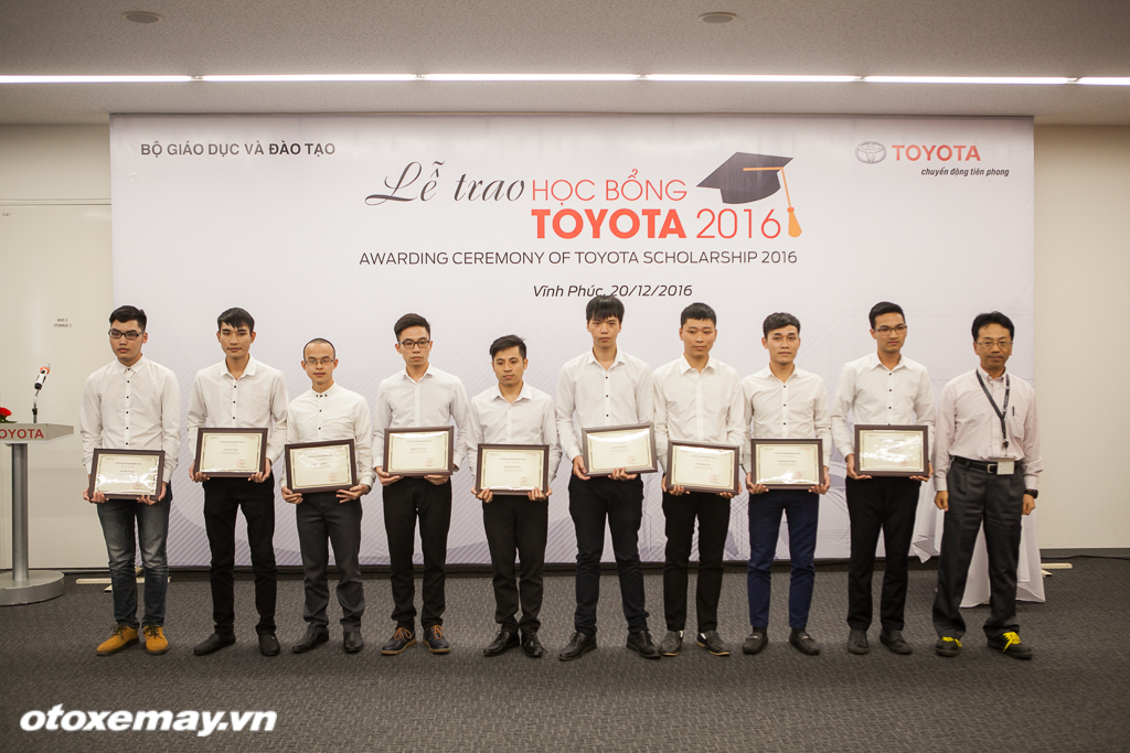 Học bổng Toyota 2016 đã trao cho 115 sinh viên xuất sắc