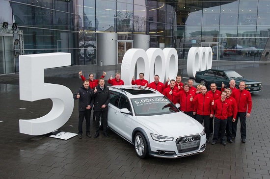 Audi chạm mốc 5 triệu xe trang bị hệ thống quattro