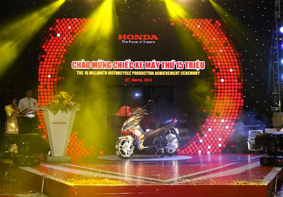 Honda ghi dấu ấn 15 triệu xe máy sản xuất ở Việt Nam