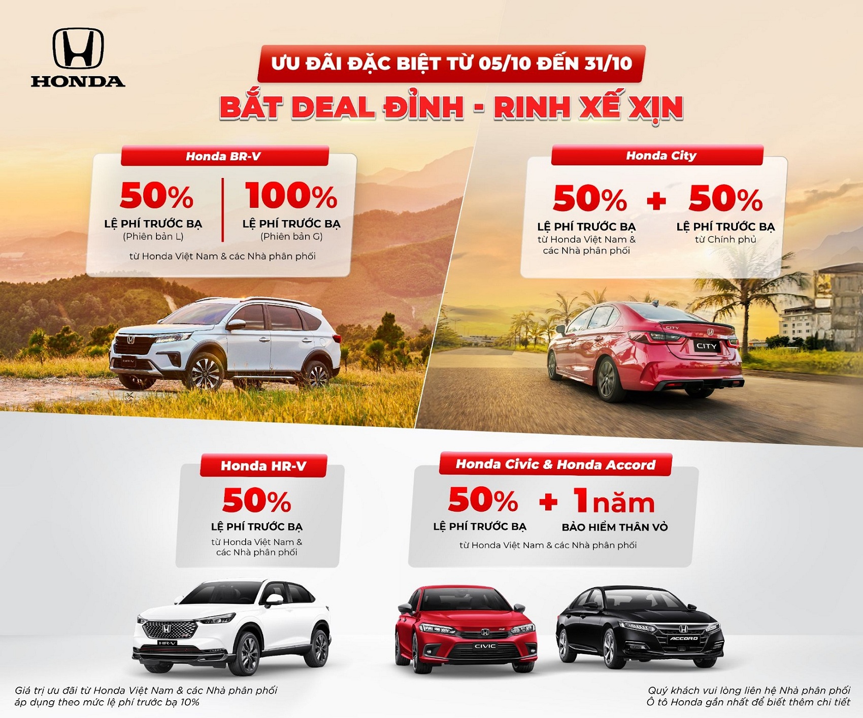 Honda Việt Nam tung khuyến mại trong tháng 10