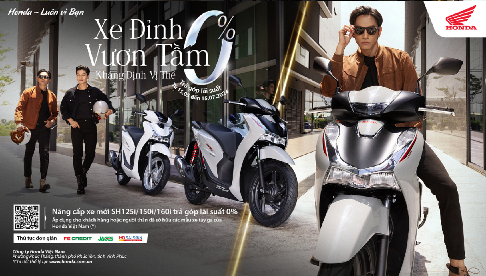 Honda ưu đãi trả góp lãi suất 0% cho SH125i-SH150i và SH160i