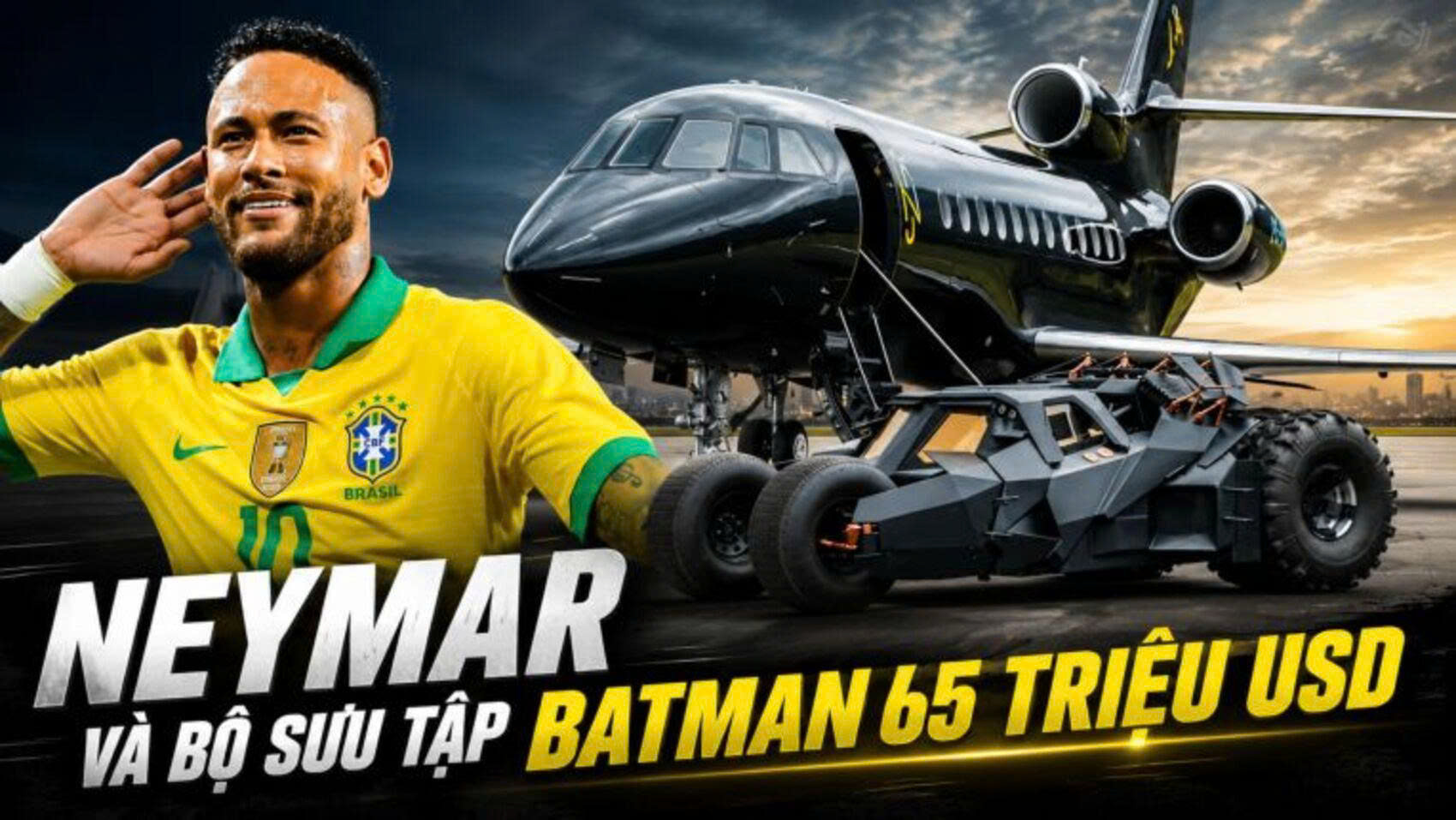 Neymar không chỉ sở hữu siêu xe mà còn cả bộ sưu tập phương tiện lấy cảm hứng từ Batman trị giá hơn 1,7 nghìn tỷ đồng