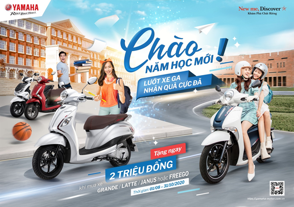 Ưu đãi mùa tựu trường khi mua xe tay ga Yamaha